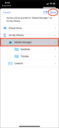 ios trimble 5 border